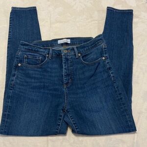 Loft High Waisted skinny size 8/29 Blue Denim Jeans